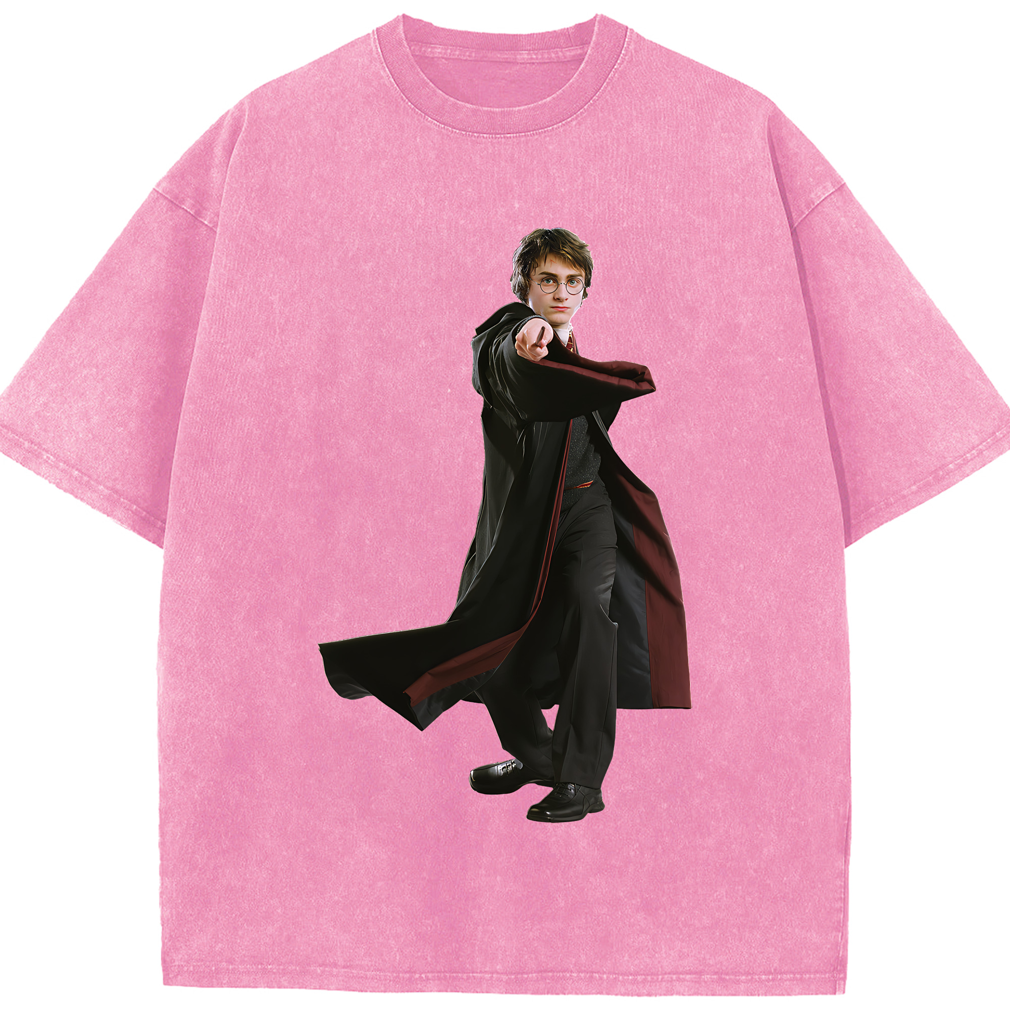 （画像用） Harry Potter ハリー・ポッターシリーズ 綿100% ヴィンテージ風 半袖Tシャツ（フロントプリント）